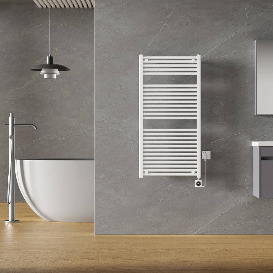 Wiesbaden Elara elektrische radiator Smart WiFi 118 5 x 60 cm glans wit