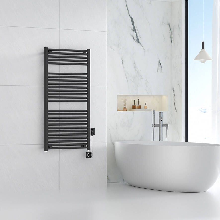 Wiesbaden Elara elektrische radiator Smart WiFi 118 5 x 60 cm mat zwart