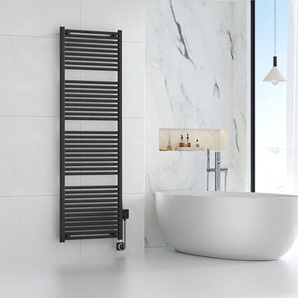 Wiesbaden Elara elektrische radiator Smart WiFi 181 7 x 60 cm mat zwart