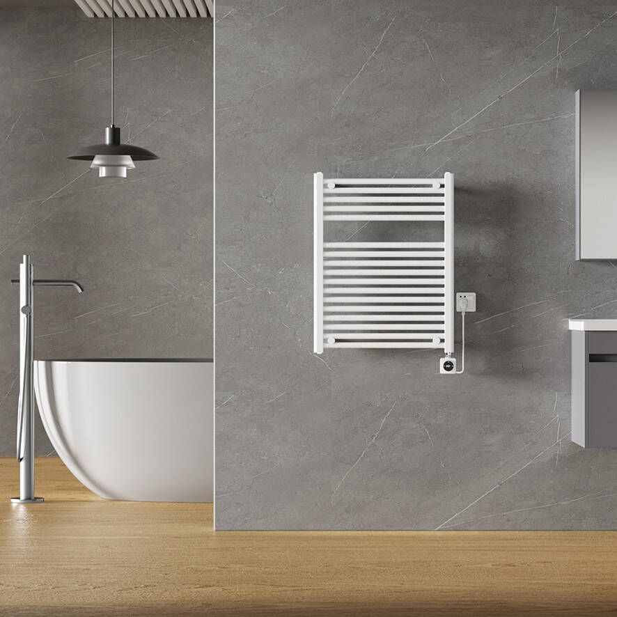 Wiesbaden Elara elektrische radiator Smart WiFi 76 6 x 60 cm glans wit