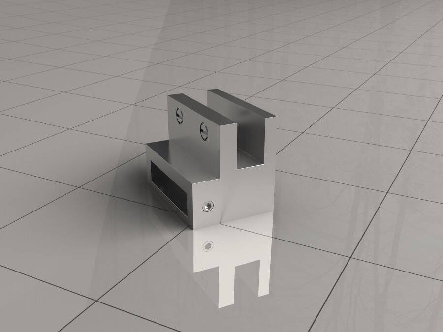 Wiesbaden haakse glaskoppeling voor stabilisatiestang chroom