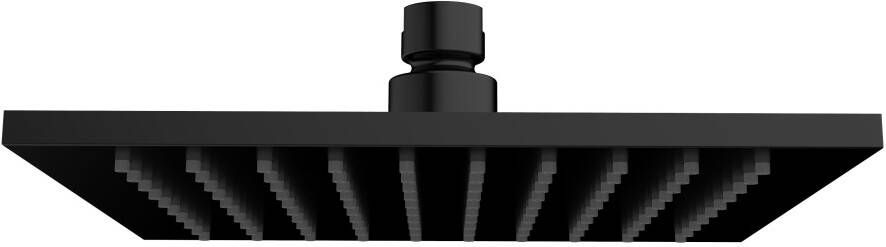 Wiesbaden luxe messing hoofddouche vierkant 200 x 8 mm mat zwart