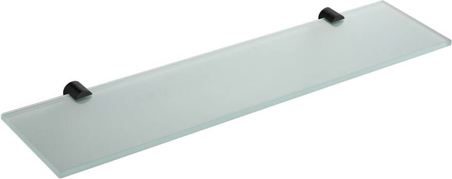 Wiesbaden Ida planchet 52x14cm glas met bevestiging mat zwart