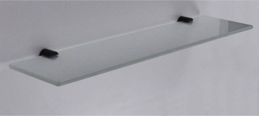 Wiesbaden Ida planchet 52x14cm glas met bevestiging mat zwart - Foto 2