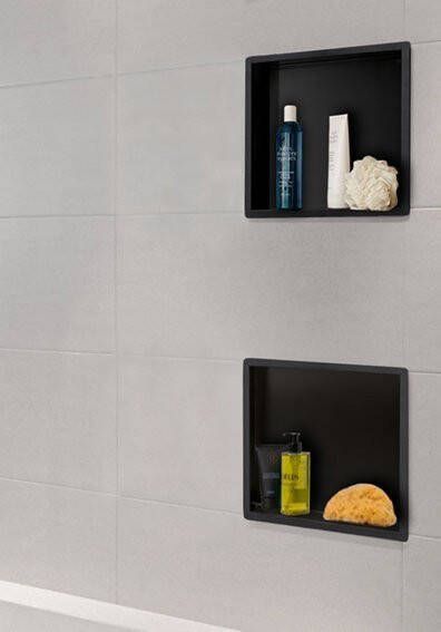 Wiesbaden Demis inbouwnis 30 x 30 x 10 cm mat zwart 33.2182 - Foto 6