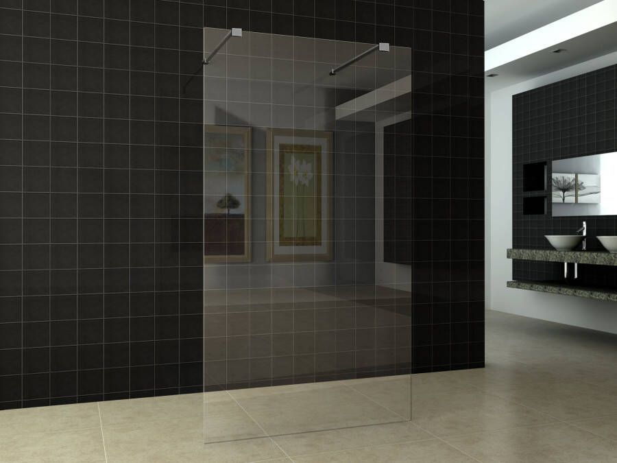 Wiesbaden Inloopdouche Miami 120x200cm Antikalk Helder Glas Vrijstaand 10mm Veiligheidsglas Easy Clean - Foto 3