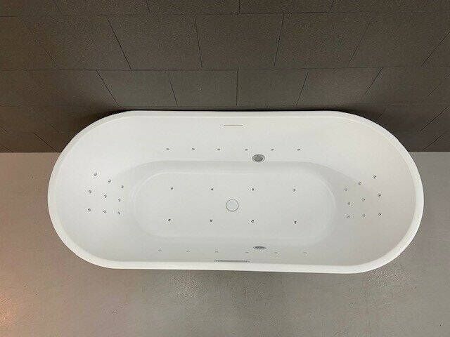 Wiesbaden Libero bubbelbad met Supreme systeem 178x80 mat wit