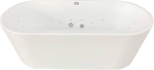 Wiesbaden Libero Twenty vrijstaande whirlpool met Advance systeem 178x80 mat wit