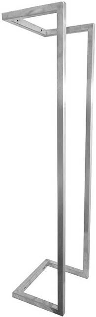 Wiesbaden Outlet Loft handdoekrek industrieel 95 x 25 x 20 cm RVS - Foto 2