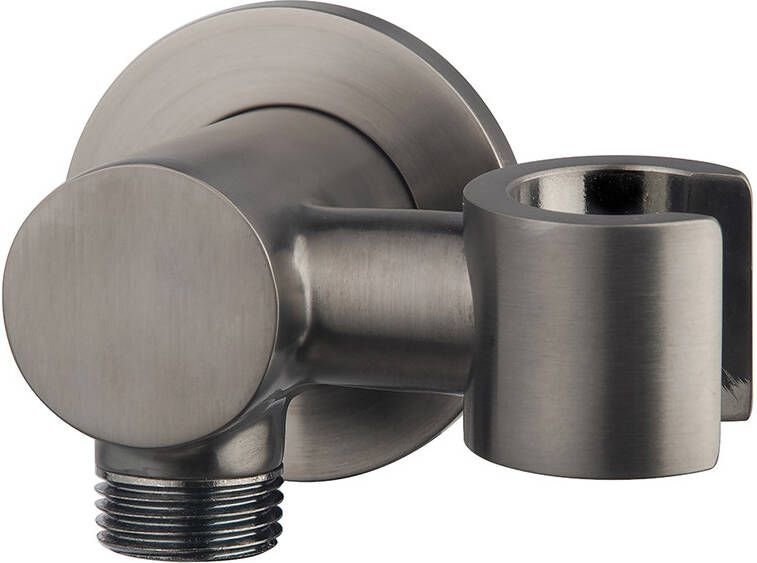 Wiesbaden Handdouchehouder Luxe Doucheaansluiting met Kantelbare Opsteek 1 2&apos;&apos; Gunmetal