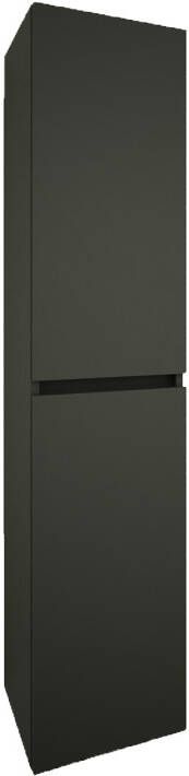 Wiesbaden Badkamerkast Marmaris Kolomkast 160x35x35 cm Mat Zwart (Links en Rechts) - Foto 2