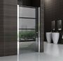 Wiesbaden Douchedeur Florida Nisdeur Draaideur 60x202cm Antikalk Helder Glas Chroom Profiel 8mm Veiligheidsglas Easy Clean - Thumbnail 5