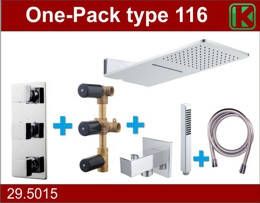 Wiesbaden one-pack inbouwthermostaatset type 116 CHR (24x55)