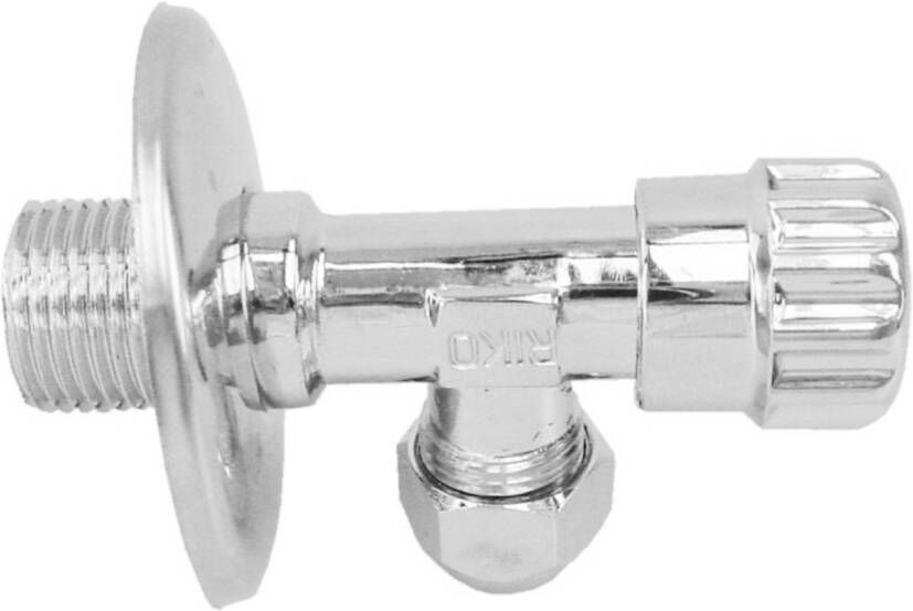 Riko Plumb Hoekstopkraan 3 8 bui.x10 zonder filter met rozet 33.3627 - Foto 3