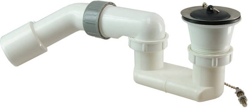 Riko Douchebaksifon met plug 1 2" PVC wit 33.3649