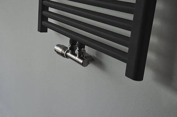 Wiesbaden Onderblok Radiatoraansluitset 16x2 0 +15 Knel Haaks Links Aansluiting Geborsteld Staal (RVS Look) - Foto 3