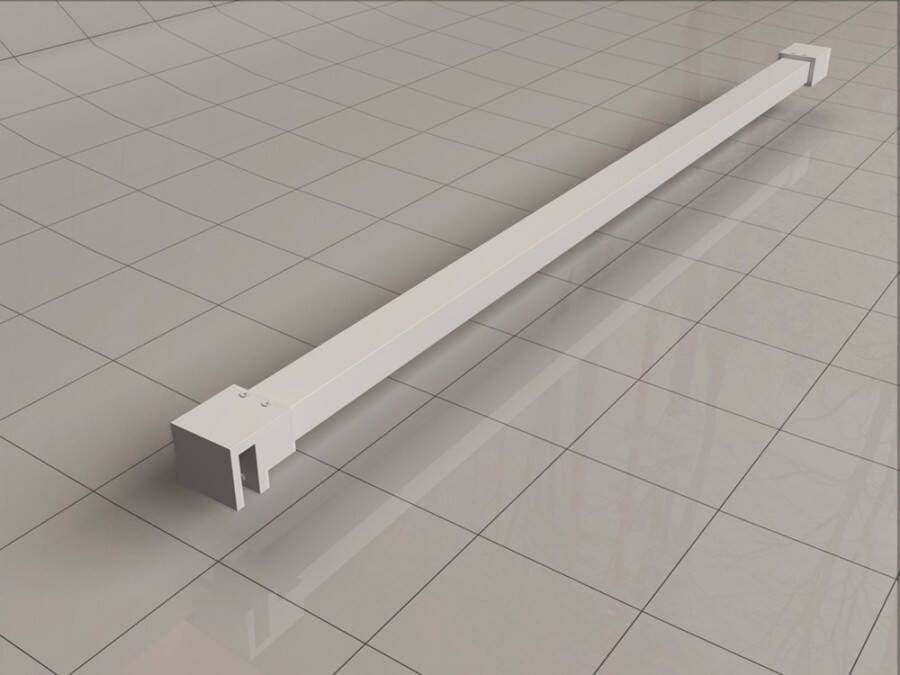 Wiesbaden Stabilisatiestang Slim | 120 cm | t.b.v. inloopdouche | Wit mat