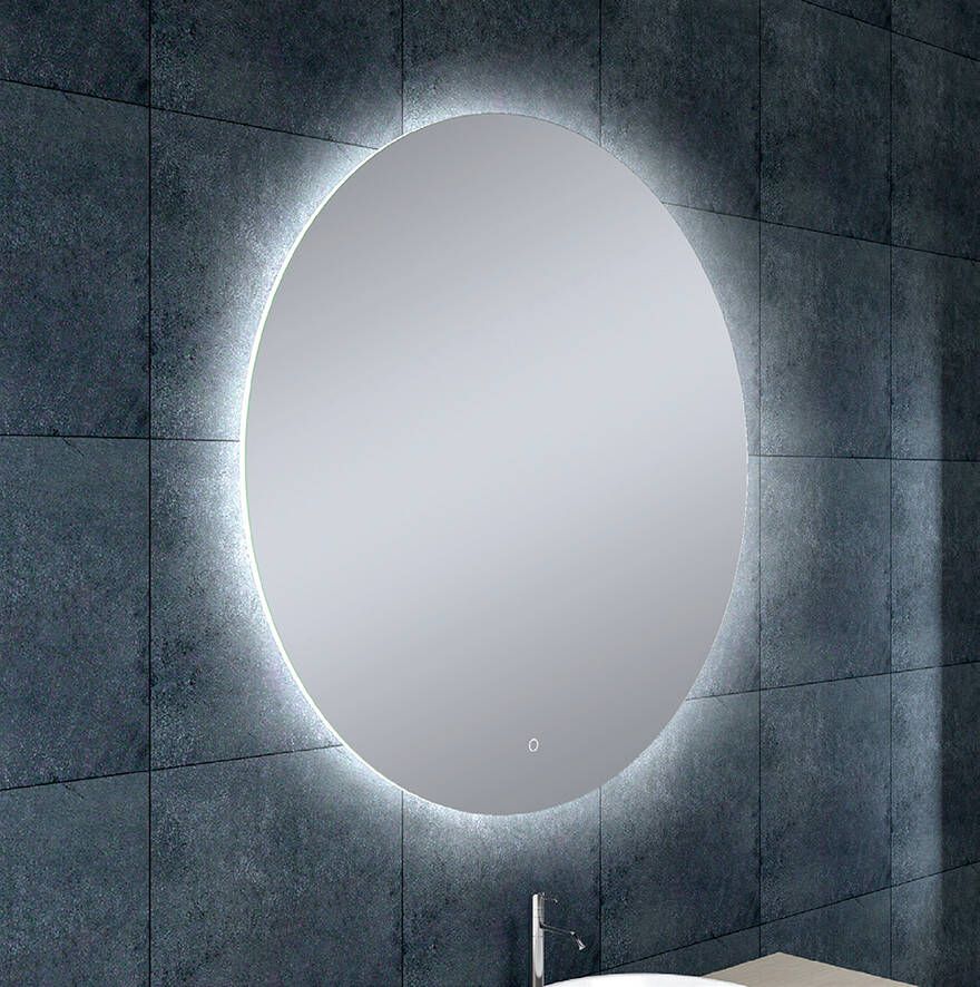 Wiesbaden Badkamerspiegel Soul Rond 100x100cm Geintegreerde LED Verlichting Verwarming Anti Condens en Touch Schakelaar - Foto 2