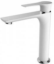 Wiesbaden Wastafelkraan Mona Opbouw Hoog Mengkraan Rond Chroom Wit 1 Greeps - Foto 3