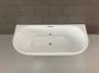 Wiesbaden Wall half vrijstaand bubbelbad met Supreme systeem 170x75 wit - Thumbnail 1