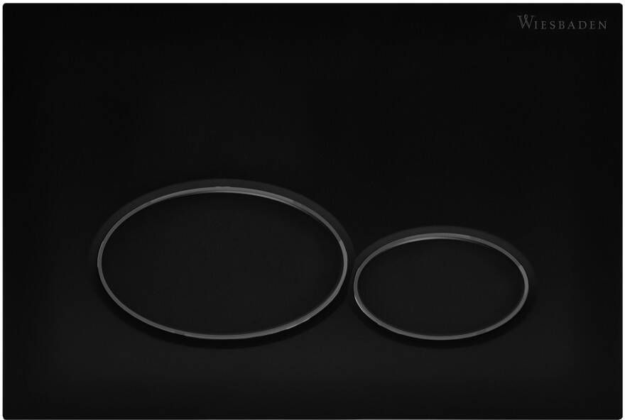Wiesbaden Bedienpaneel X32 | Dualflush | Voor inbouwreservoir | 2 knops | Kunststof | Zwart mat - Foto 2
