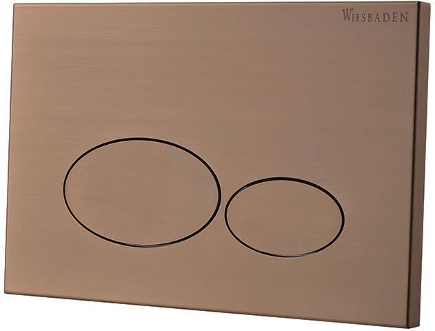 Wiesbaden X32 Metal bedieningspaneel voor inbouwreservoir 16 2 x 24 4 cm geborsteld brons koper