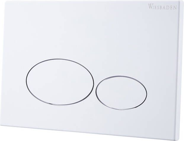 Wiesbaden Drukplaat X32 Metal voor Inbouwreservoir Glans Wit