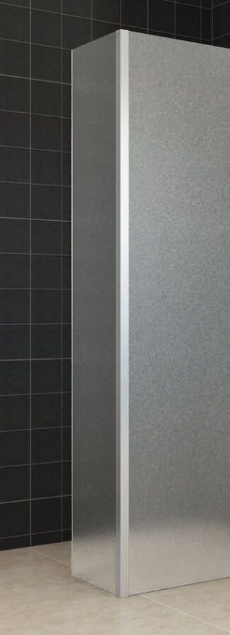 Wiesbaden Zijpaneel 35 x 200 cm met hoekprofiel voor inloopdouche chroom met 10 mm NANO geheel matglas 20.4215 - Foto 5