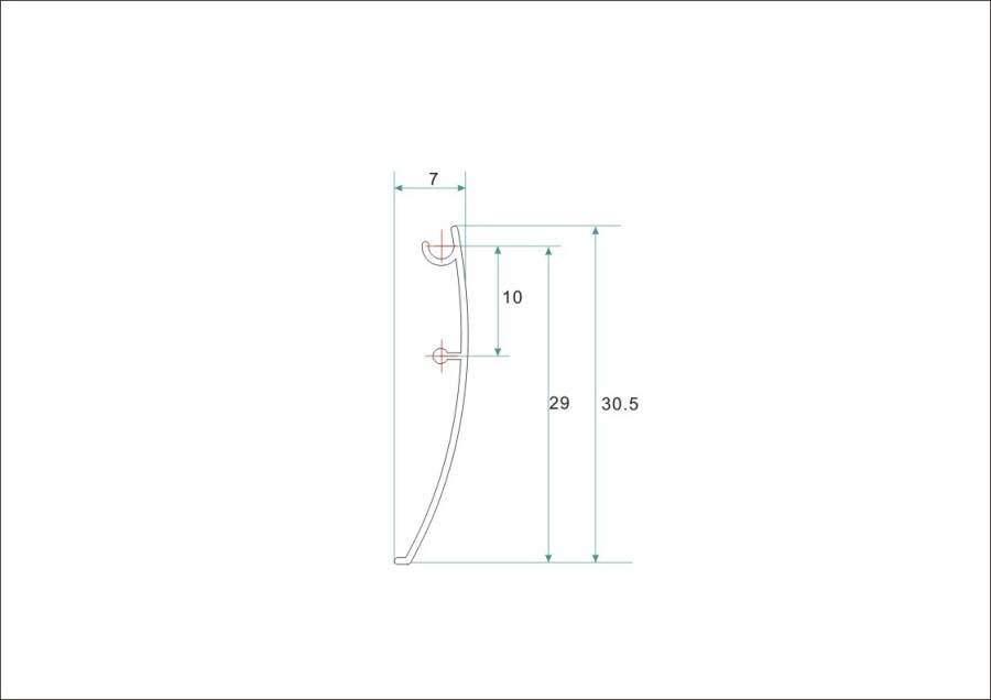 Xellanz afdekstrip wandprofiel 200 cm economy model aluminium chroom