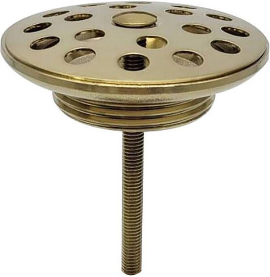 Xellanz Korv open afvoerplug rooster 5 4" geborsteld messing