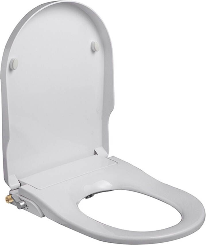 Wiesbaden Xellanz Wiesbaden Luxe toiletzitting stroomloos wit met twee sproeiers