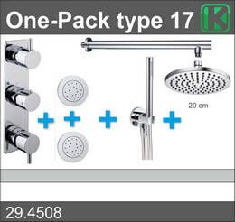 Xellanz one-pack inbouwthermostaatset type 17 (20cm)