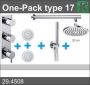 Xellanz Regendoucheset Inbouw Muur Mila 20cm Rond Chroom Thermostaatkraan Handdouche met Massagejets - Thumbnail 3