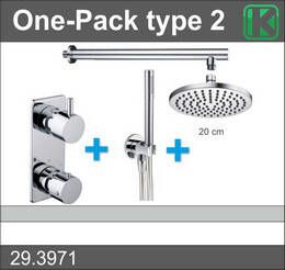 Xellanz one-pack inbouwthermostaatset type 2 CHR (20cm)