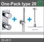 Xellanz Regendoucheset Inbouw Plafond Mila Thin 20cm Rond Chroom Thermostaatkraan Handdouche - Thumbnail 4
