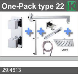 Xellanz one-pack inbouwthermostaatset type 22 (20cm)