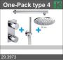 Xellanz inbouw doucheset rond met thermostaat wandbuis en hoofddouche 30cm chroom 29.3973 - Thumbnail 3