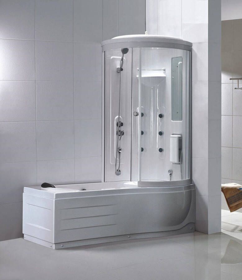 Wiesbaden Douchecabine Ritual Schuifdeur 170x85x218cm 6mm Veiligheidsglas Wit Rechts