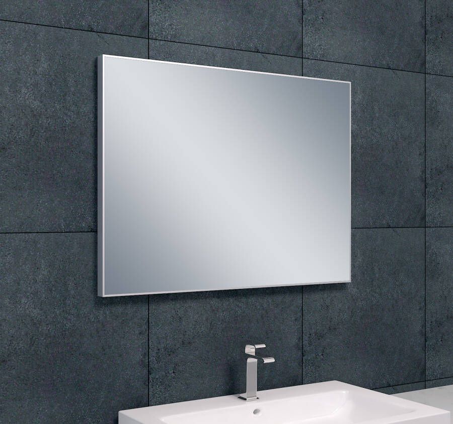 Xellanz Serra spiegel rechthoek met lijst 80 x 60 x 2 1 cm aluminium 38.3751