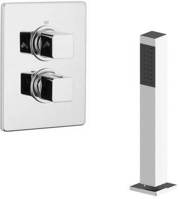 Xenz Aragon badrandkraan inbouwset thermostatisch chroom