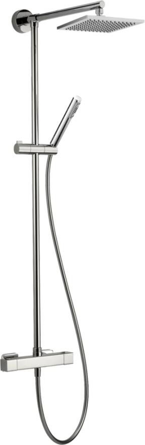 Xenz Regendoucheset Aragon Opbouw Thermostatisch Chroom Hoogglans 20cm met Handdouche