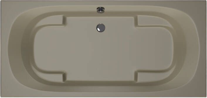 Xenz Ligbad Inbouw Kanaga Rechthoek 1-2 Persoons Duobad 90x190x50cm Acryl Klei Mat met Poten