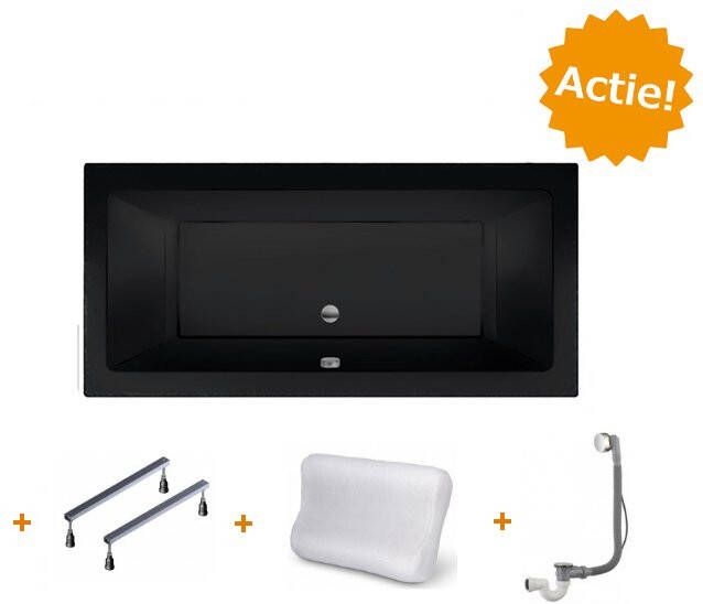 Xenz Ligbad Inbouw Society Rechthoek 1-2 Persoons Duobad 90x200x50cm Acryl Bahama Beige Hoogglans met Poten - Foto 12