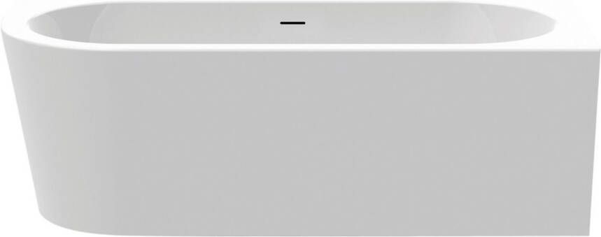 Xenz Ligbad Half Vrijstaand Charley Rechts Hoekbad 80x180x60cm Acryl Glans Wit met Sleuf Overloop Waste Chroom - Foto 2