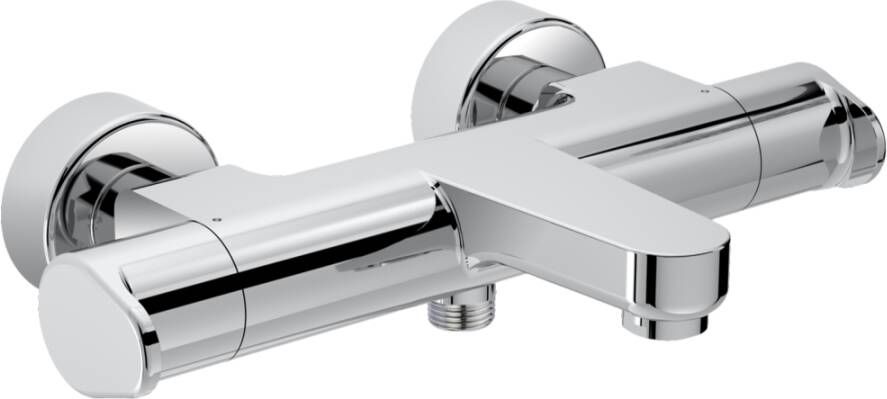 Xenz Badkraan Cinca 27.3cm Thermostatisch Opbouw Rond Chroom 2 Greeps Safe Touch - Foto 2