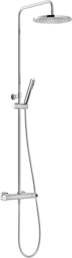 Xenz Regendoucheset Cinca Opbouw Thermostatisch Chroom Hoogglans 25cm met Handdouche Safe Touch