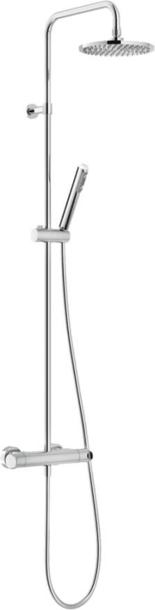 Xenz Regendoucheset Cinca Opbouw 122cm Thermostatisch Chroom Hoogglans 20cm met Handdouche Safe Touch