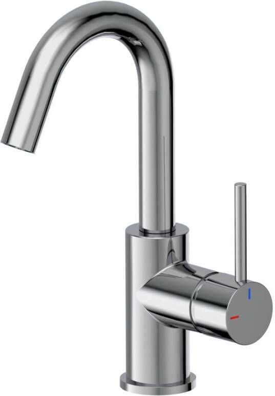 Xenz Duero Wastafelkraan 26.4cm chroom Hoogglans DU5402-51