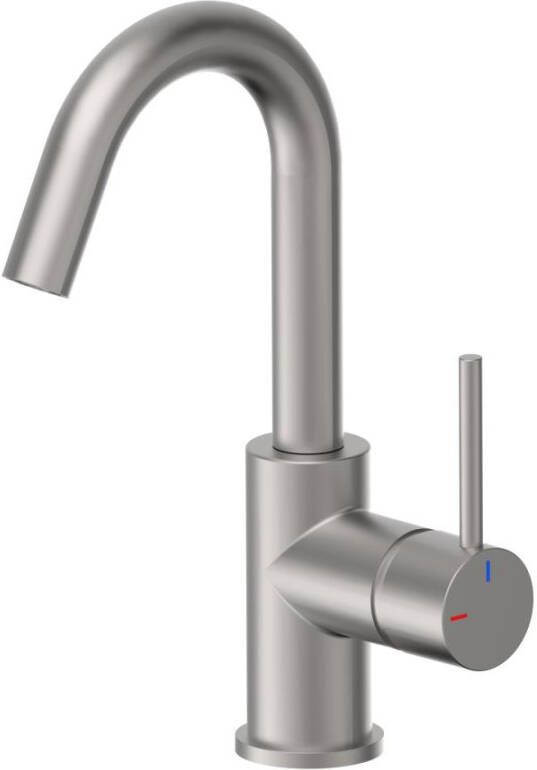 Xenz Wastafelkraan Duero Opbouw Mengkraan Rond RVS 1 Greeps