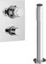 Xenz Duero inbouw badcombinatie 17.9x22cm thermostatisch chroom Hoogglans DU5409 - Thumbnail 1
